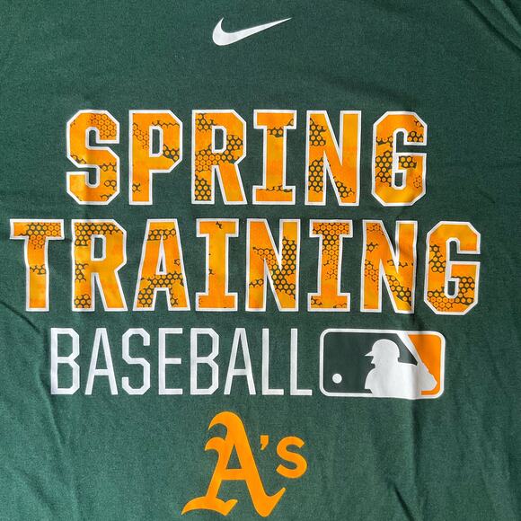 Nike Men’s Short Sleeve Dri-fit T-shirt size M, Green, Spring Training Baseball - Picture 5 of 9